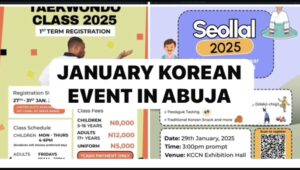 2 KOREAN EVENTS TO APPLY FOR IN NIGERIA IN JANUARY 2025