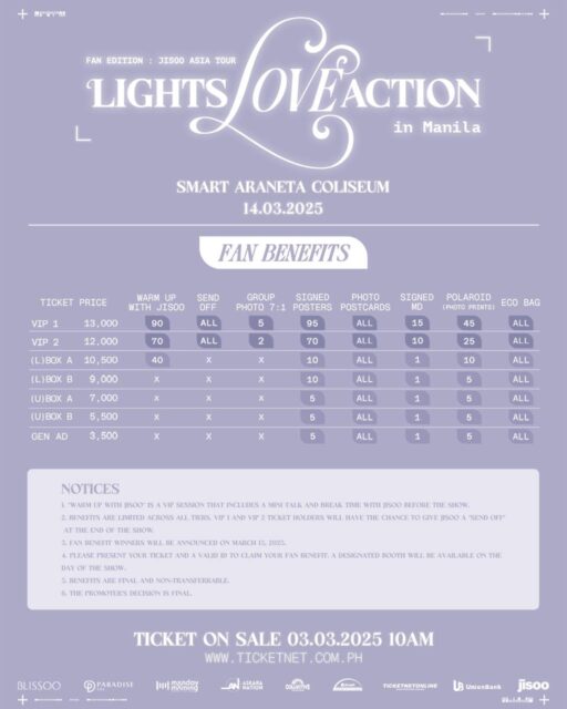 Jisoo in Manila fan benefits
